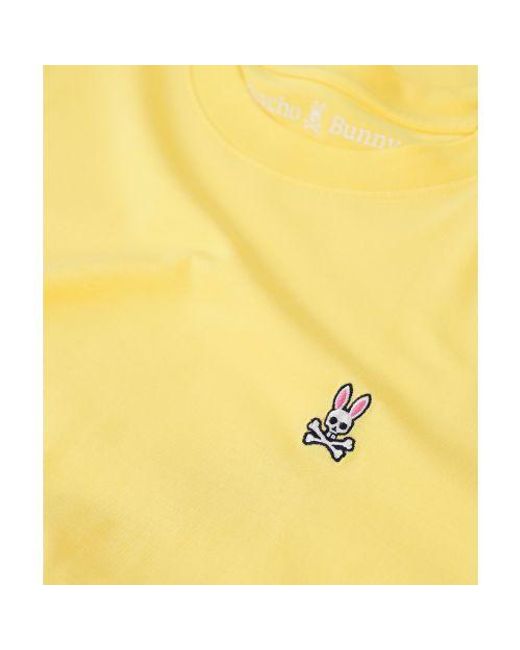 Psycho Bunny Yellow Classic Crew T-shirt for men