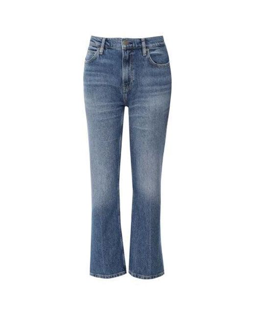 FRAME Blue The 70's Cropped Bootcut Jeans