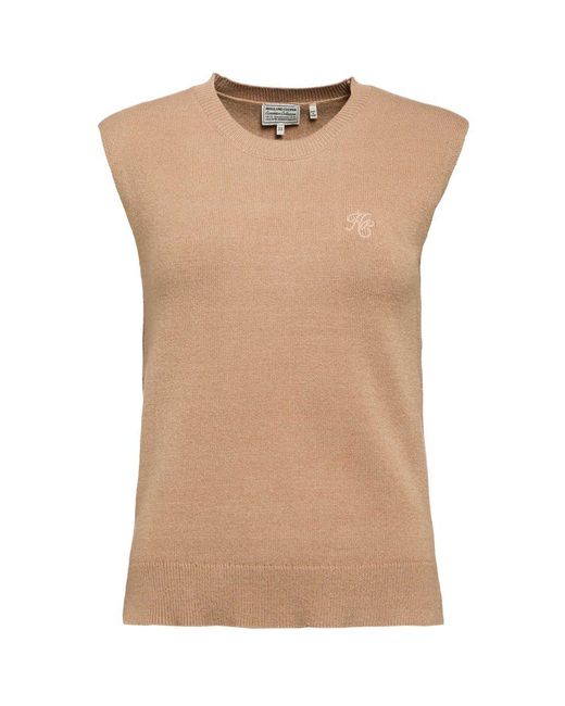 Holland Cooper Natural Sarah Knitted Tank