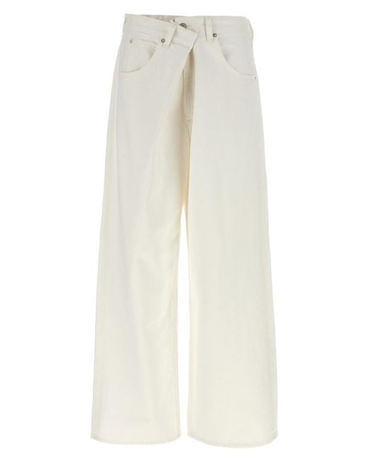 Agolde White 'vana Fold' Jeans