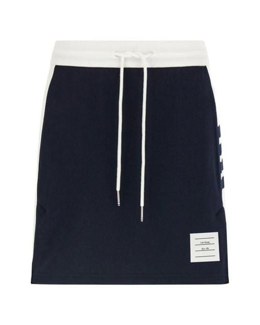 Thom Browne Blue 'Classic 4-Bar' Skirt