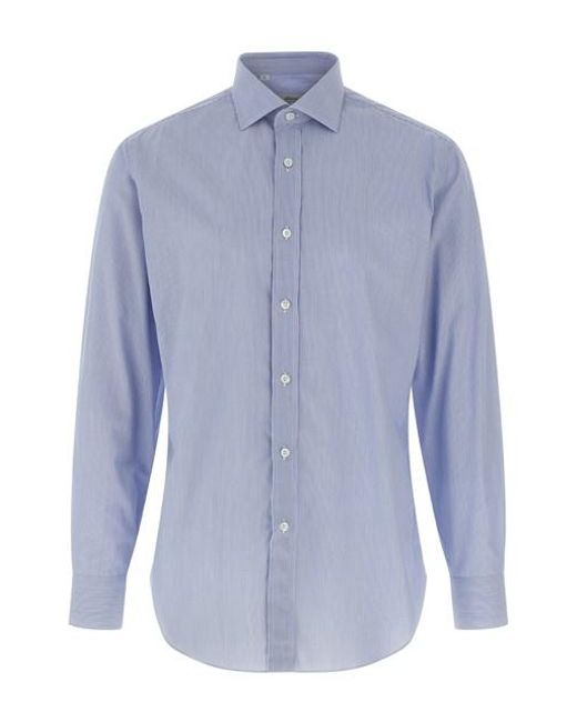 Brioni Blue 'trevi Mark' Shirt for men
