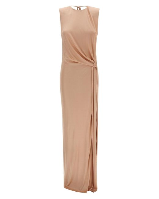 Elisabetta Franchi Natural Viscose Long Dress
