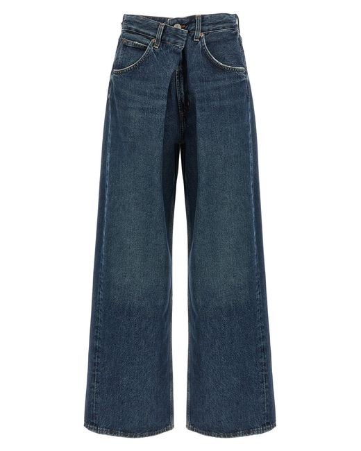 Agolde Blue 'vana Fold' Jeans