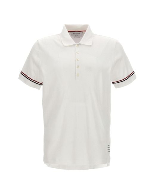 Thom Browne White 'Rwb' Polo Shirt for men