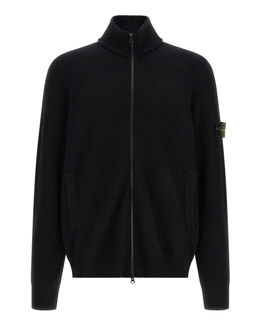 Stone Island Black 'badge ' Cardigan for men