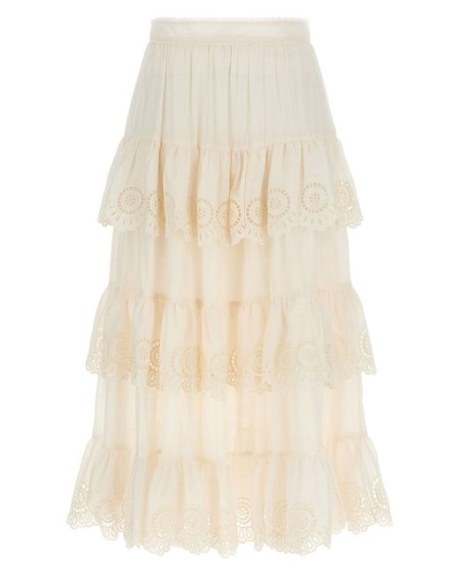 Zimmermann Natural Lucky' Skirt