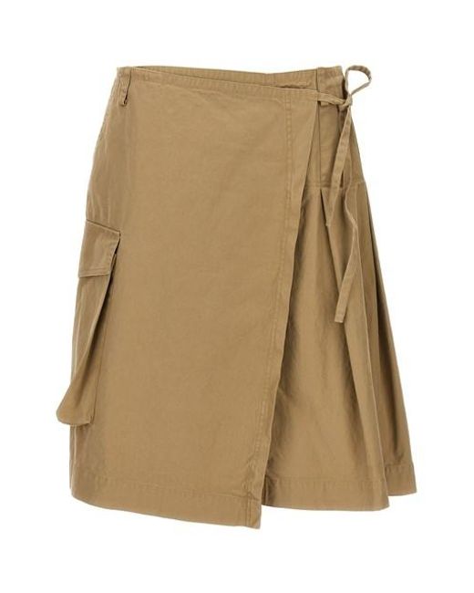Dries Van Noten Natural 'skilt' Skirt