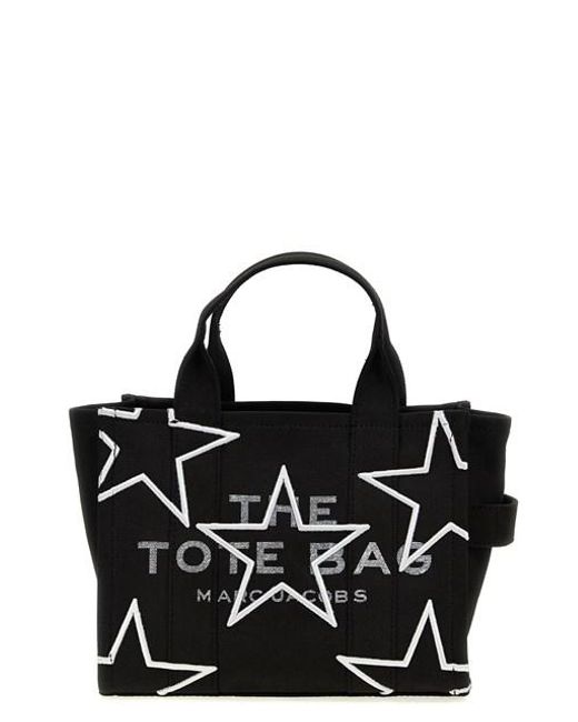 Marc Jacobs Black 'the Star Canvas Small Tote' Handbag