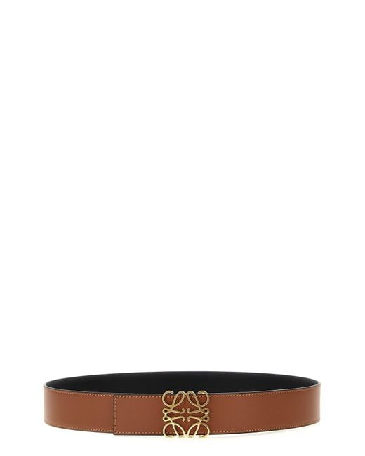Loewe White 'Anagram' Reversible Belt for men