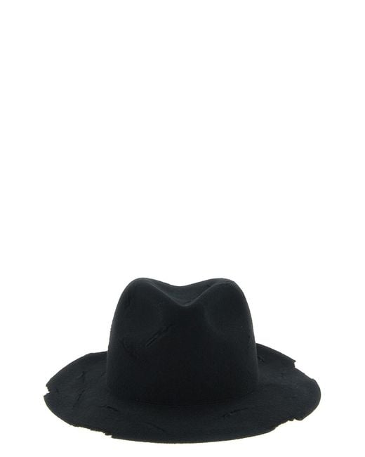 Yohji Yamamoto Black Cut-out Hat for men