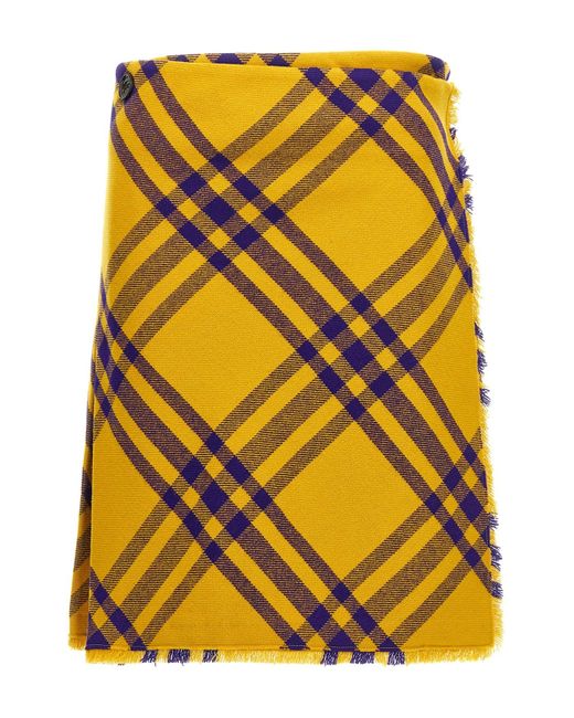 Burberry Yellow 'kilt' Skirt