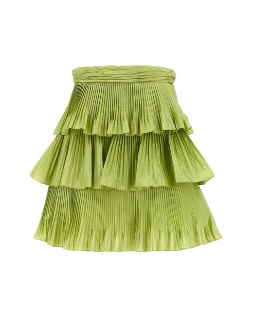 Valentino Garavani Green Skirt Velentino Taffetà