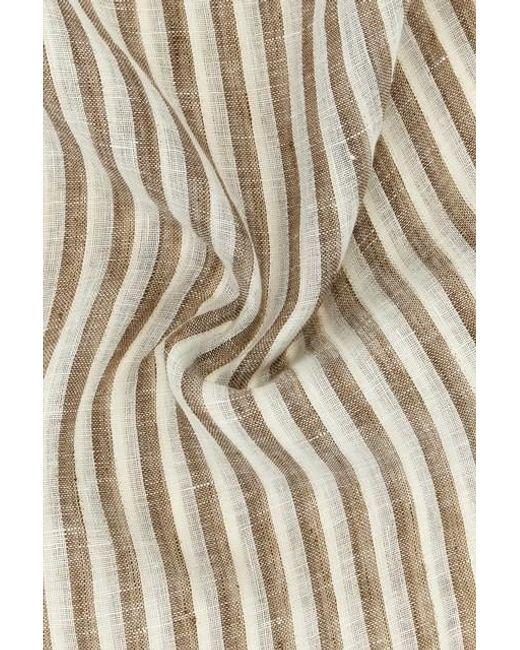 Sciarpa Lino 'Sparkling' di Brunello Cucinelli in White