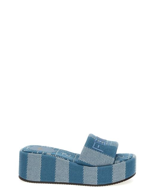 Fendi Blue Sunshine' Slides