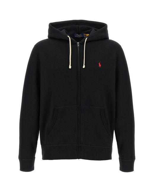 Polo Ralph Lauren Black 'classic' Hoodie for men