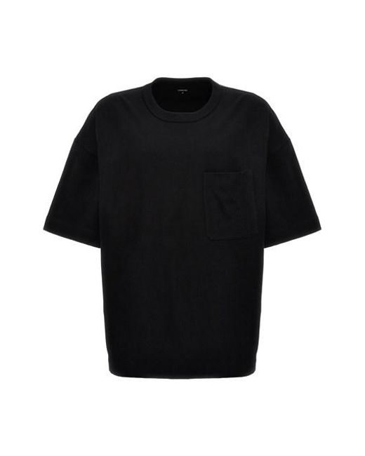 Lemaire Black Pocket T-shirt for men