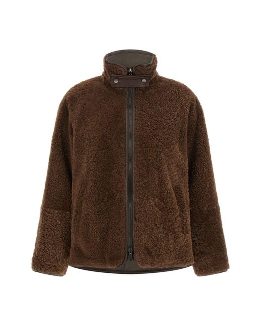 Brunello Cucinelli Brown 'fuzzy' Reversible Jacket