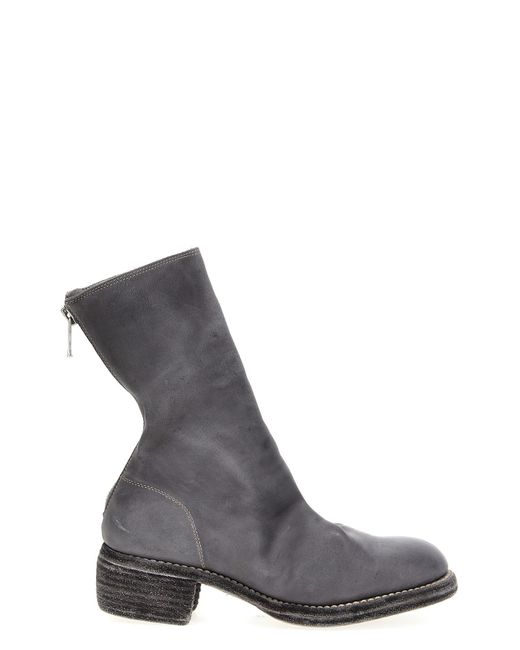 Guidi Gray 788z Rear Zipped Ankle Boots