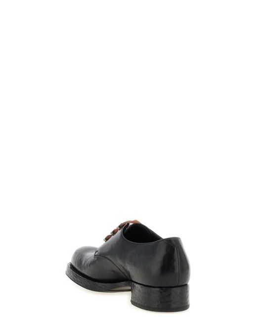Stringate Pelle di Prada in Black da Uomo