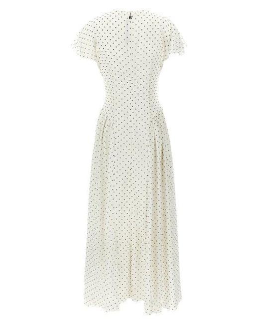 Abito maxi pois di ROTATE BIRGER CHRISTENSEN in White