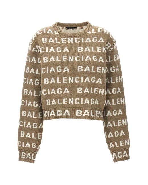 Balenciaga Brown Pullover aus Wolle