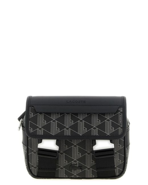 Lacoste Black 'the Blend' Medium Shoulder Bag for men