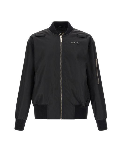 44 Label Group Black 'outer' Bomber Jacket for men