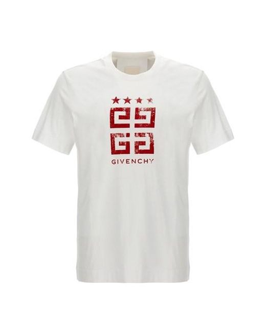 Givenchy White '4g Stars' T-shirt for men