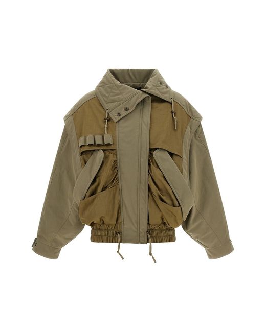 Balmain Green 'utility' Bomber Jacket