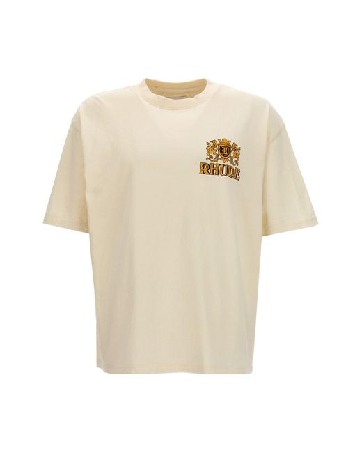 Rhude Natural 'cresta Cigar' T-shirt for men