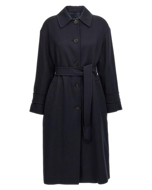 Max Mara Blue 'Ilde' Coat