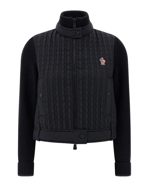 Moncler Black Polyamide Cardigan Clothing