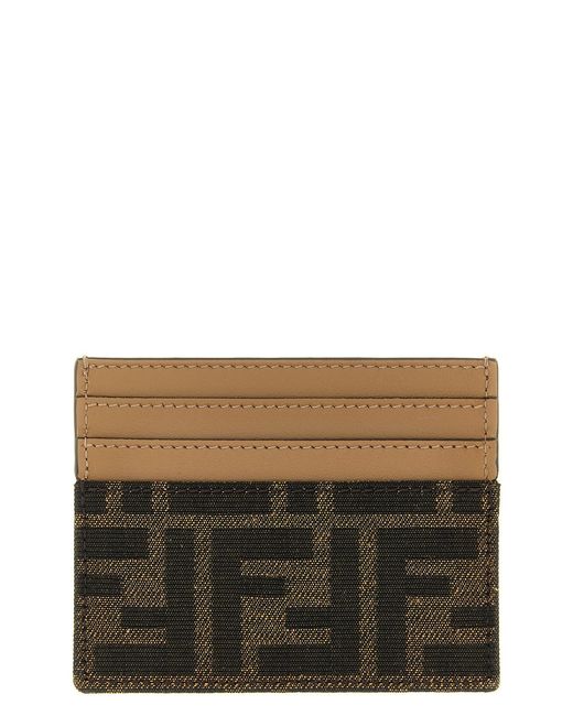 Fendi Gray 'baguette' Card Holder