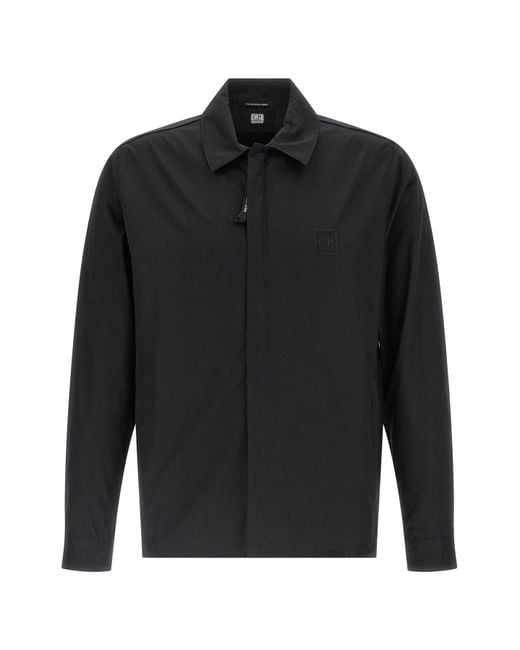 C P Company Overshirt Mit Reißverschluss in Black für Herren