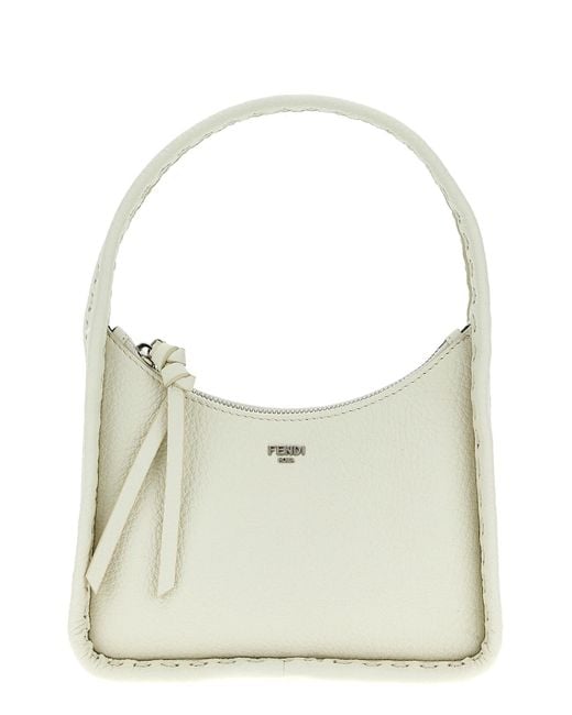 Fendi White 'mini Fendessence' Handbag
