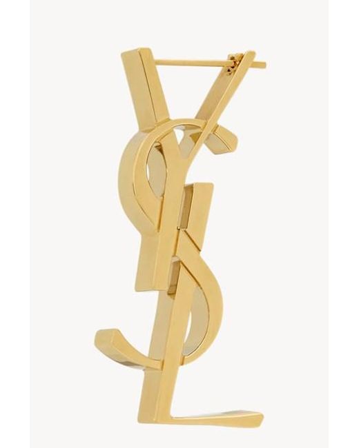 Orecchino singolo 'Cassandre' di Saint Laurent in Metallic