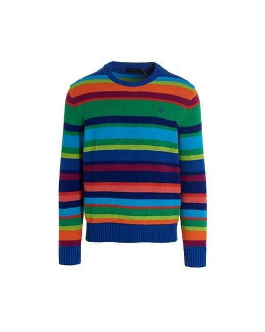 Polo Ralph Lauren Multicolor Stripe Sweater in Blue for Men | Lyst
