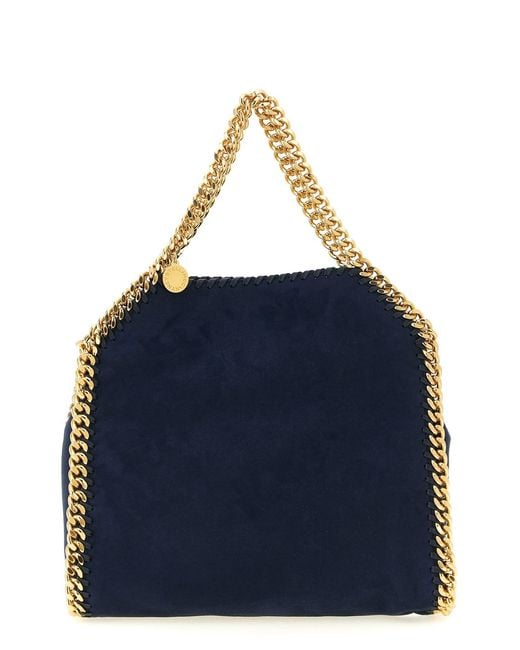 Stella McCartney Blue 'falabella Mini' Suede Shoulder Bag