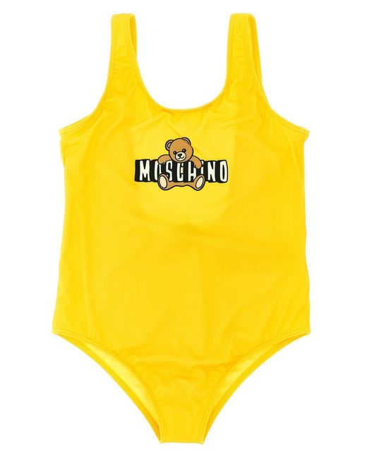 Moschino Yellow 'Moschino Teddy Bear' One-Piece Swimsuit