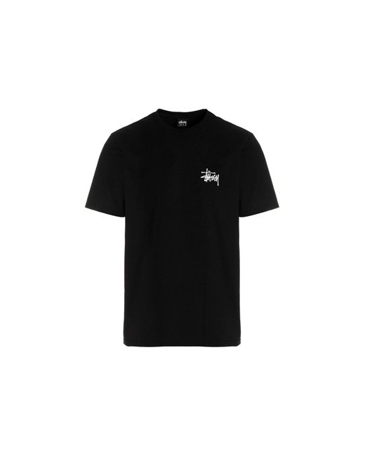 Stussy Black T-shirt 'basic ' for men