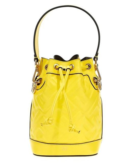 Fendi Yellow 'mon Tresor' Mini Handbag