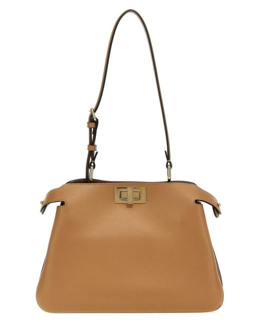 Fendi Brown Umhängetasche "Peekaboo Soft Small"