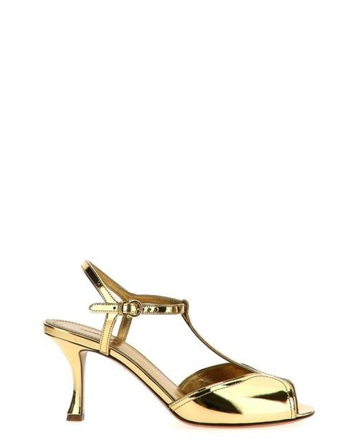 Ferragamo Metallic 'Ely' Sandals