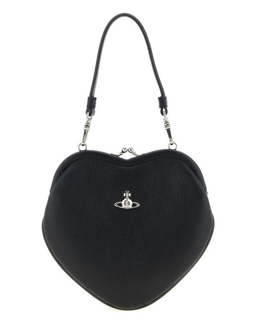 Vivienne Westwood Black 'belle Heart Frame' Handbag