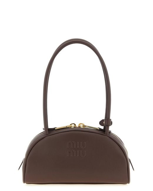 Miu Miu Brown 'beau' Small Shoulder Bag