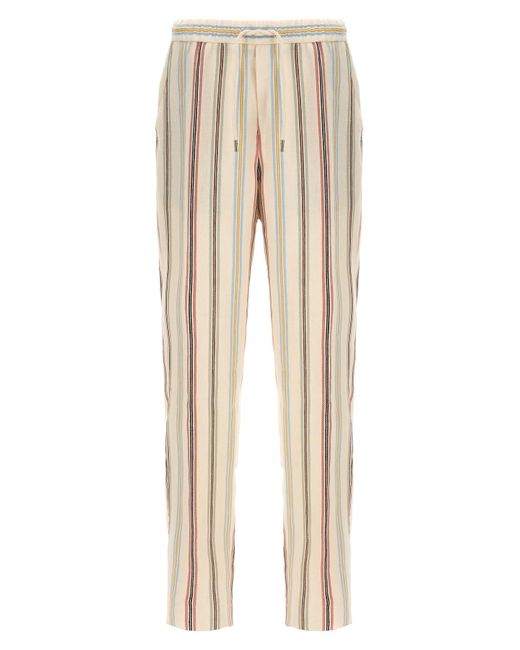 Etro Natural Striped Trousers for men