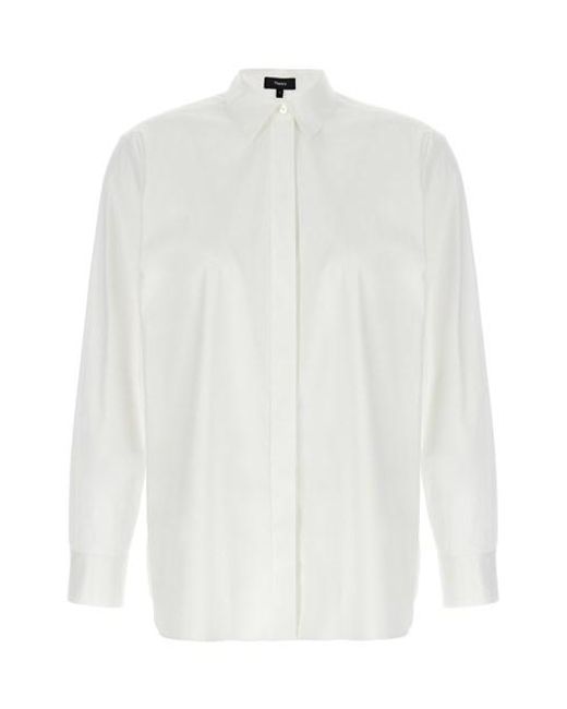 Theory White Good Cotton Shirt