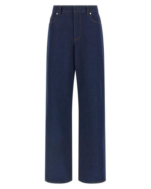 Fendi Blue 'ff Reverse' Jeans