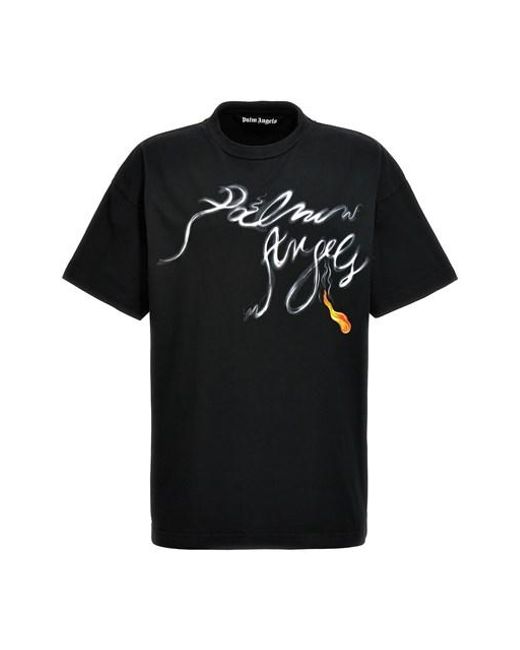 Palm Angels Black 'Foggy Pa' T-shirt for men